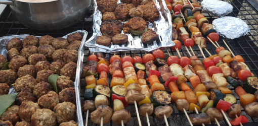 Meat and Vegetable Skewers