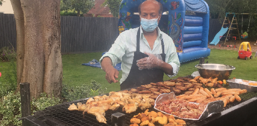Chef Cooking Rice BBQ